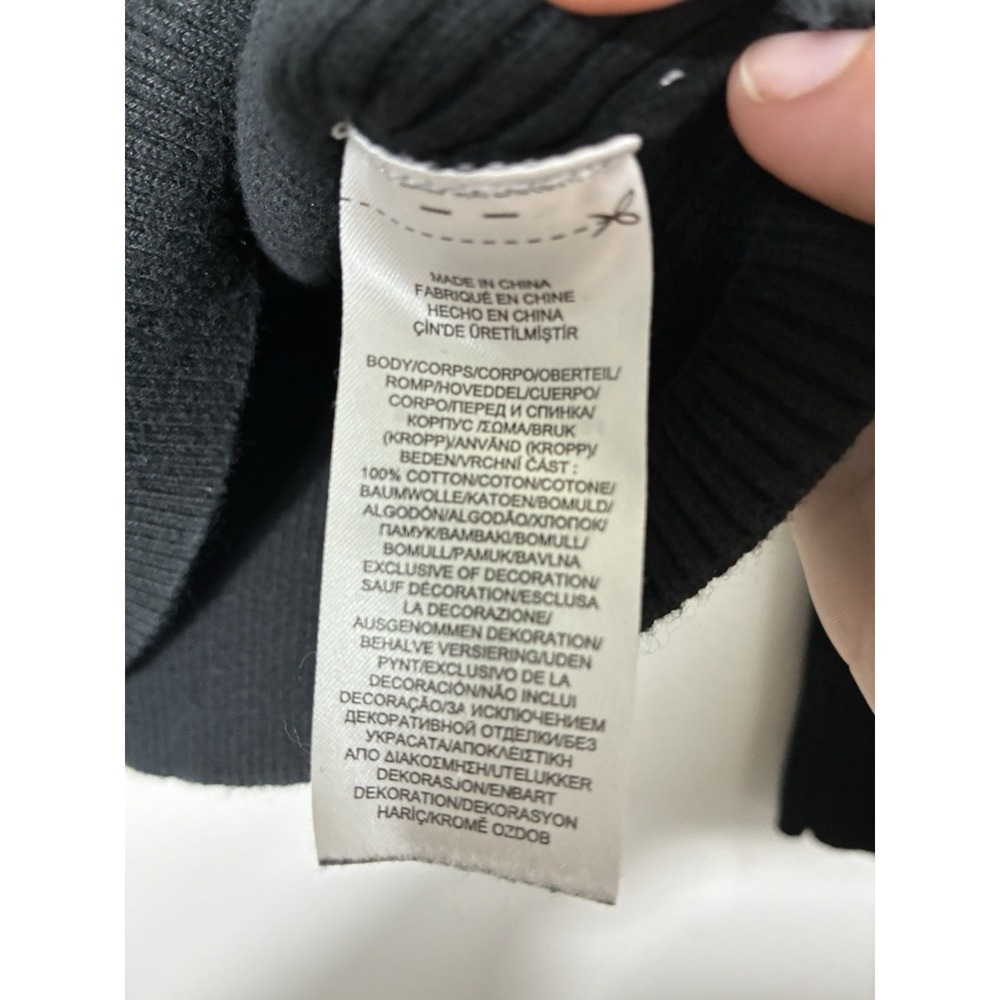 Lauren Ralph Lauren Ribbed Turtleneck Sweater Sz Small Black 100% Cotton Minimal - Picture 4 of 4